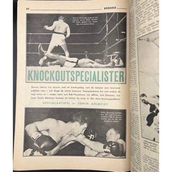 1959 Swedish Rekord Journal Joe Louis Magazine Brown Bomber Boxing Heavyweight - Picture 2 of 4